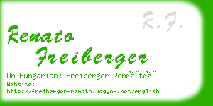renato freiberger business card
